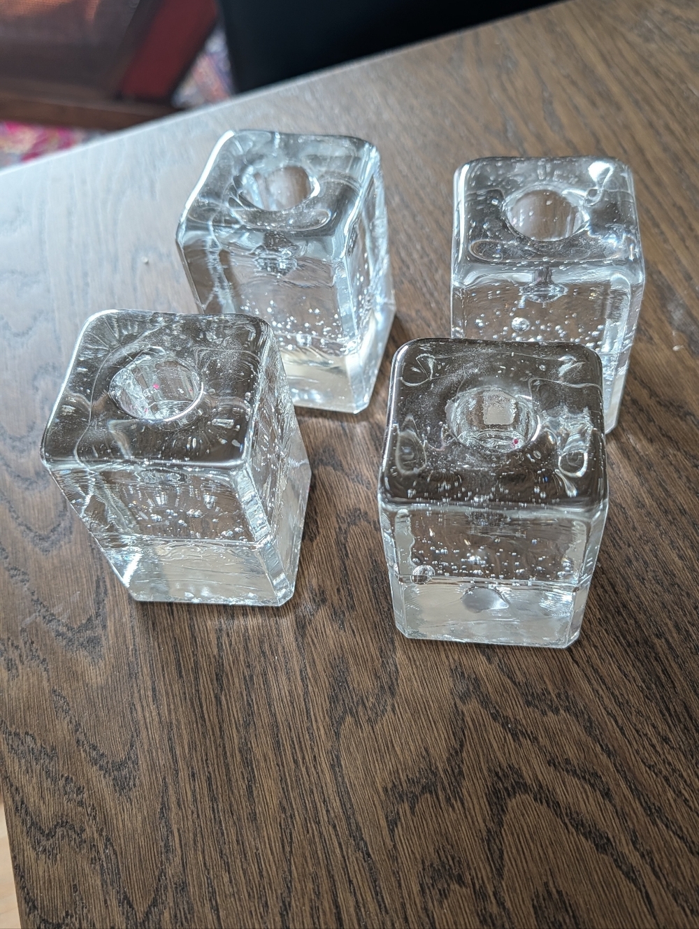 Iittala Arkipelago square candle holders designed by Timo Sarpaneva- Set of 4